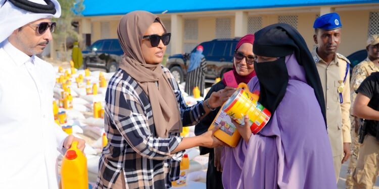 Iftar Distribution made by Qatar Charity and Ministry of Family FGS
